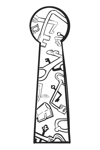 Png elemento de ilustración del concepto de seguridad fondo transparente