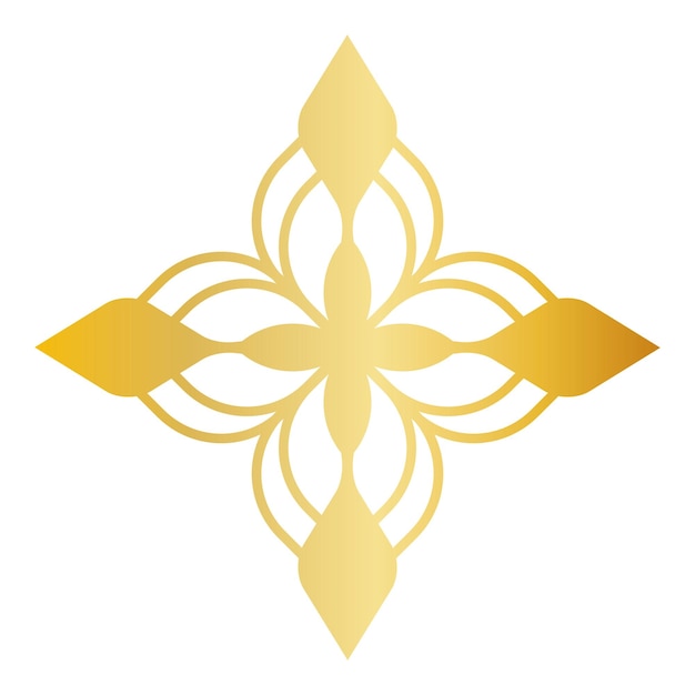 Png elemento de logotipo de flor pegatina diseño de lujo fondo transparente