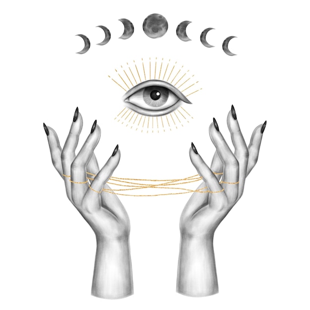 Png energia de cura mãos elementos espirituais remix fundo transparente