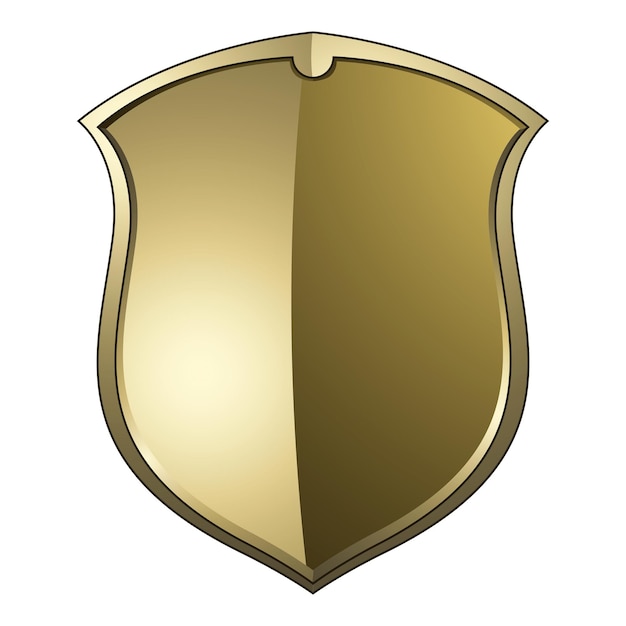 Png escudo barroco dourado elemento fundo transparente