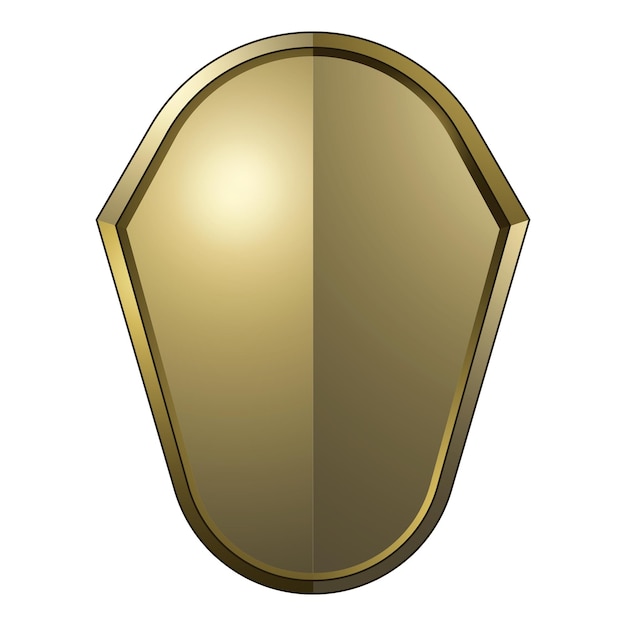 Png escudo barroco dourado elemento fundo transparente