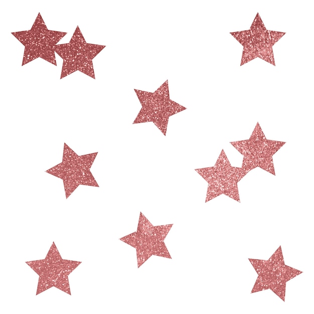 Png estrellas rosadas brillantes pegatina forma estética fondo transparente