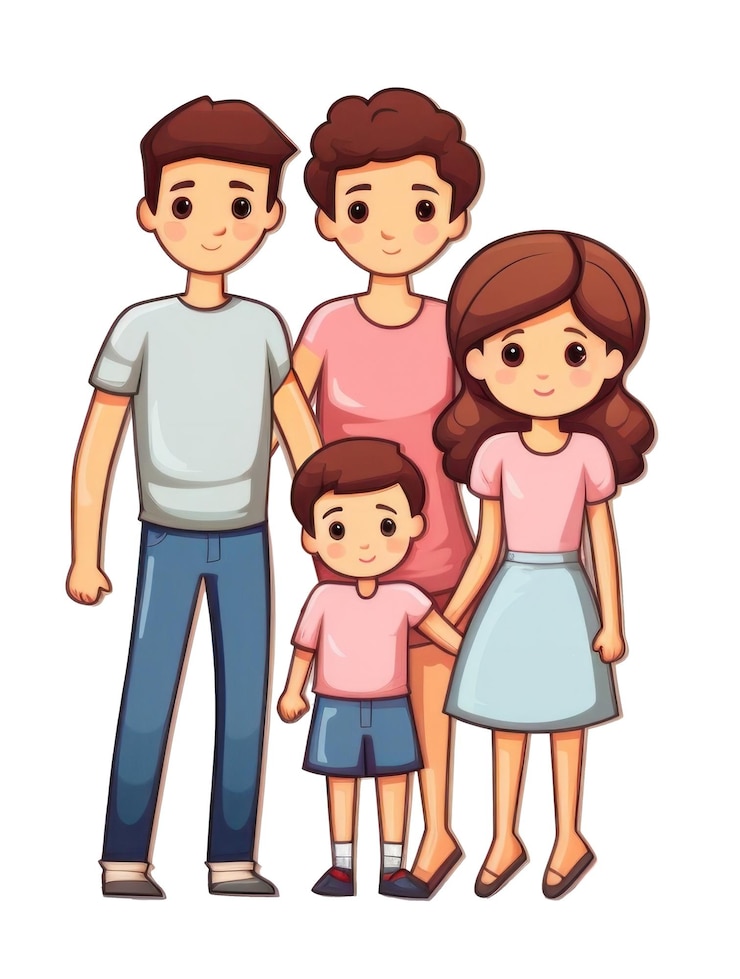 Foto png família bonita união afetuosa