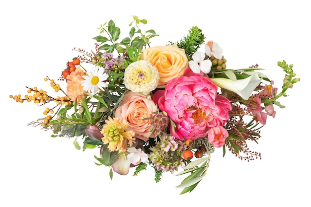 PNG farbenfroher Blumenarrangements-Aufkleber