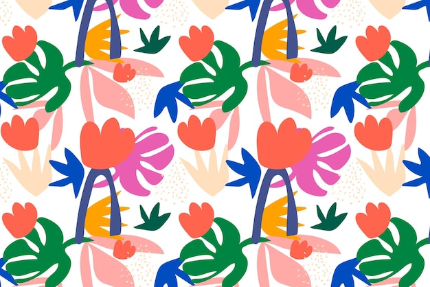 Png farbenfrohes Blumenmuster Hintergrund durchsichtiges Design
