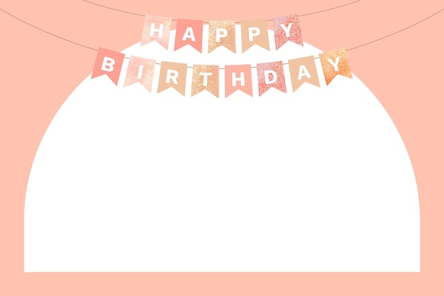 Png feliz aniversário moldura pastel celebração fundo