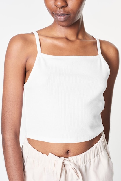 PNG-Frauen-Spaghetti-Riemen-Mockup-Singlet-Top für Frauen