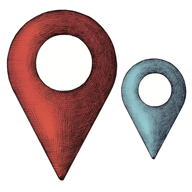 Png geotag clipart vintage rojo y azul
