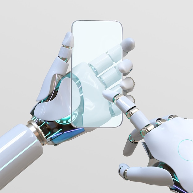 Png-Glas-Smartphone-Mockup Hightech-Innovation und KI-Technologie