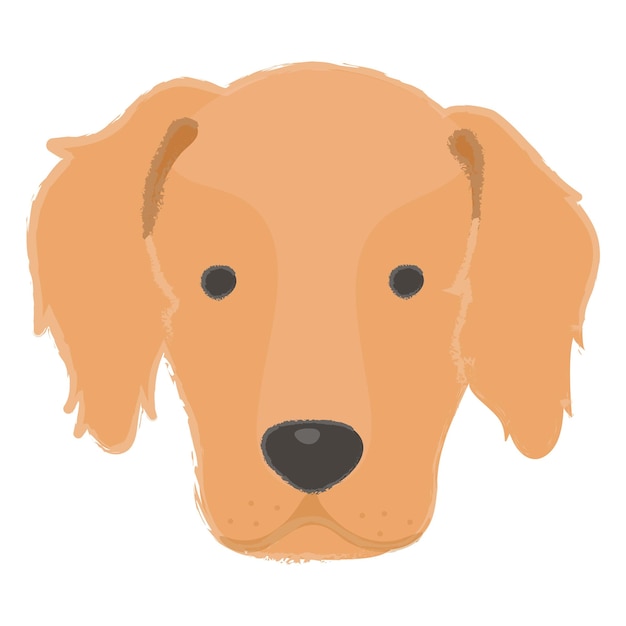 Png-Golden-Retriever-Hund mit handgezeichnetem Aufkleber mit durchsichtigem Hintergrund