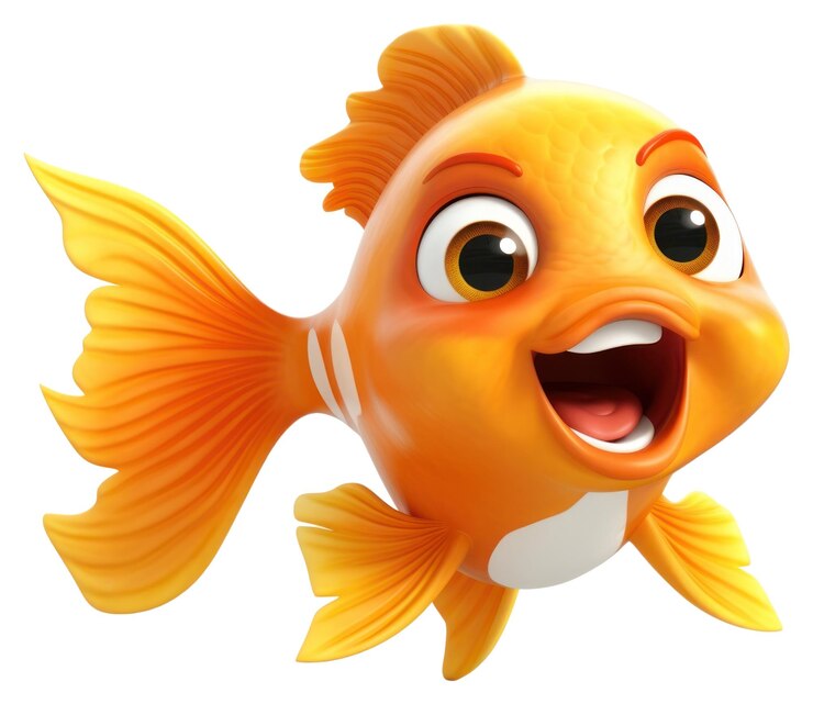 Foto png goldfish animal de desenho animado pomacentridae ai gerado imagem por rawpixel