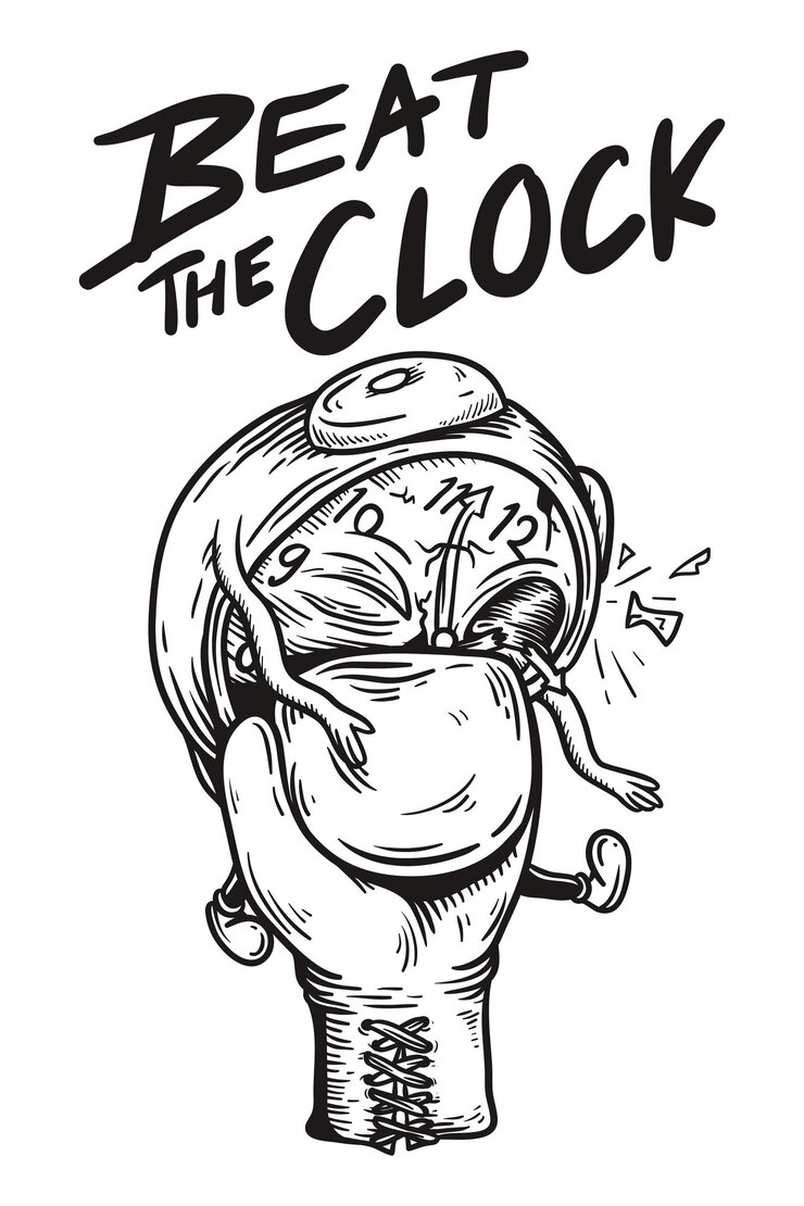Foto png golpeó el elemento de diseño del reloj fondo transparente