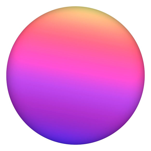Png-Gradient holographischer Kreis Abzeichen durchsichtiger Hintergrund