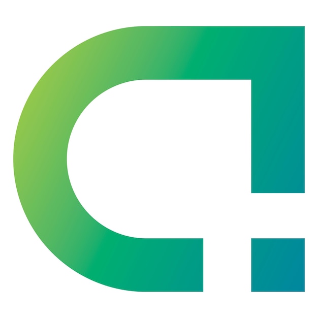 PNG-gradientgrünes Geschäftslogo-Element Aufkleber durchsichtiger Hintergrund