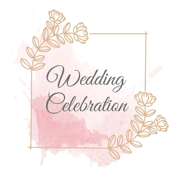 Png Hochzeitslogo im Blumenstil