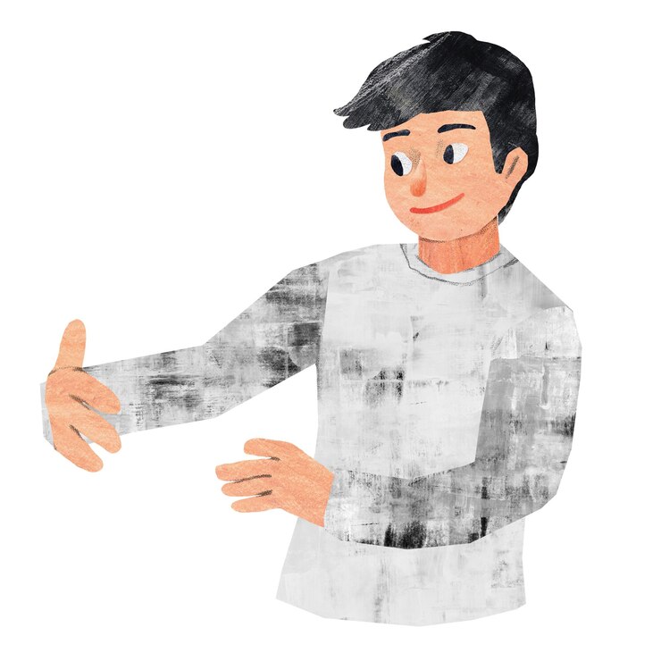 Foto png homem abraçado elemento de artesanato de papel fundo transparente