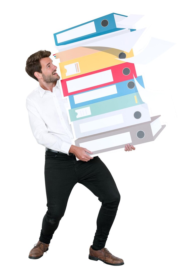 Foto png homem de negócios carregando pastilhas fundo transparente