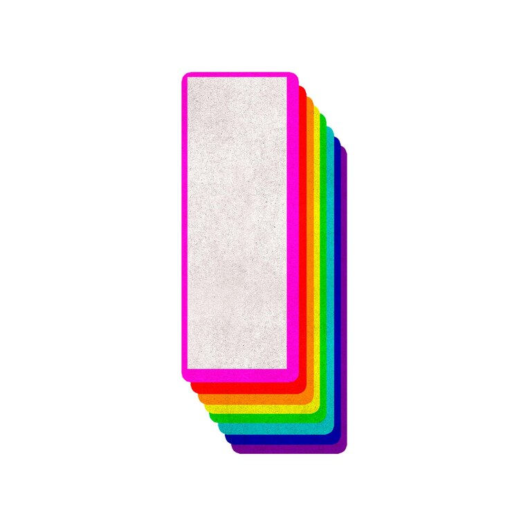 Foto png i fuente 3d tipo de letra arco iris textura de papel