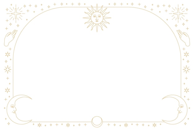 Png ícones celestes moldura transparente fundo de desktop em dourado