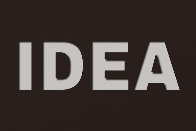 Png ideia de palavra fonte em negrito tipografia textura de papel