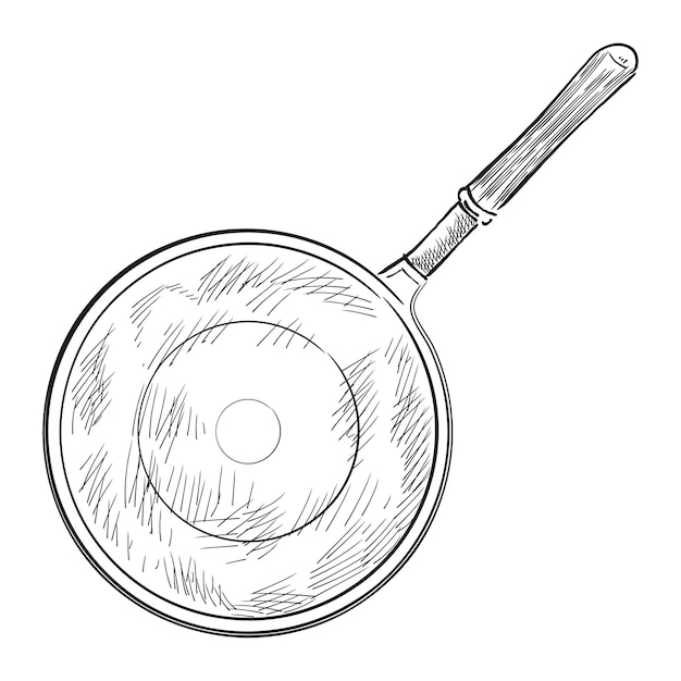 Png ilustração de frigideira vintage fundo transparente