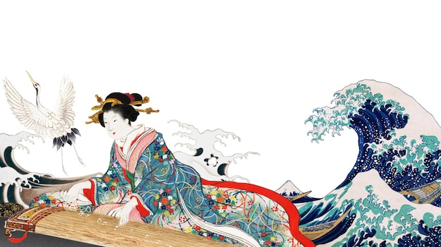 PNG japanische Frau Grenze transparenter Hintergrund