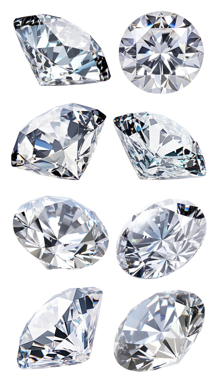 Foto png joyería elemento de diamante conjunto fondo transparente