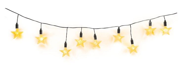 Foto png luzes penduradas iluminando forma amarela
