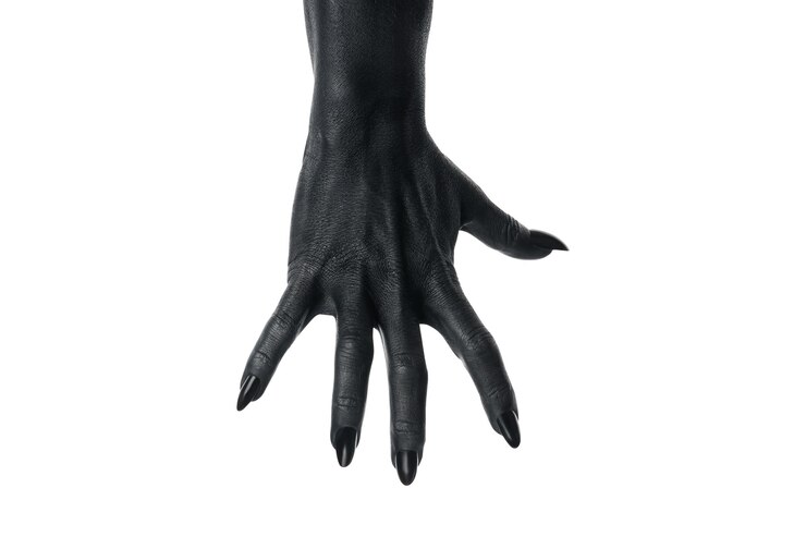 Foto png mãos pintadas de preto isoladas em fundo branco