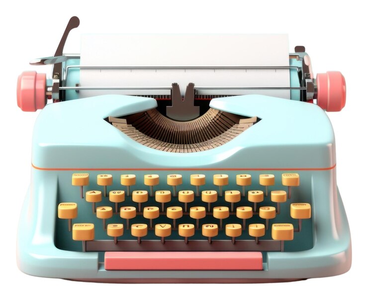 Foto png máquina de escrever eletrônica de correspondência de texto