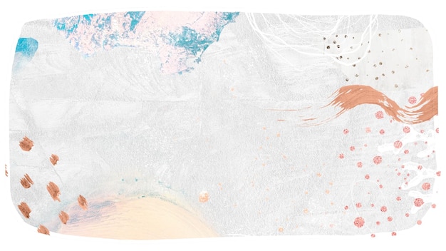 Png marco rectangular pastel Memphis trazo de pincel fondo transparente