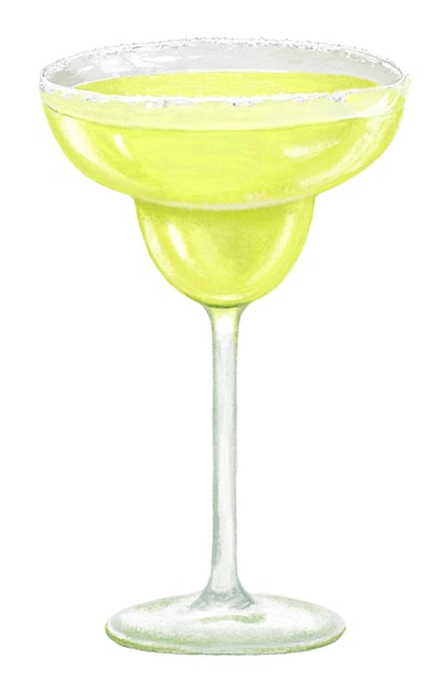 PNG Margarita-Cocktail-alkoholische Getränke Illustration durchsichtiger Hintergrund