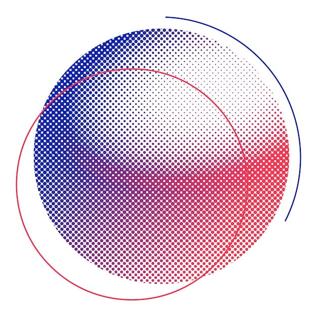 Png medio tono colorido elemento de círculo abstracto fondo transparente