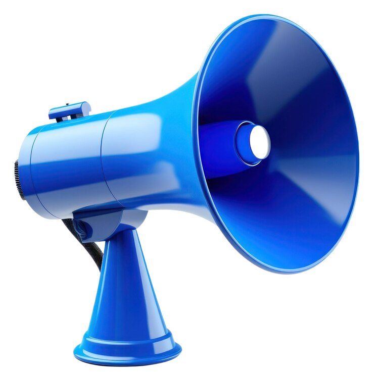 Foto png megafone azul branco fundo tecnologia eletrônica