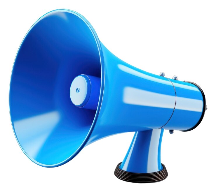 Foto png megafone azul branco fundo tecnologia eletrônica