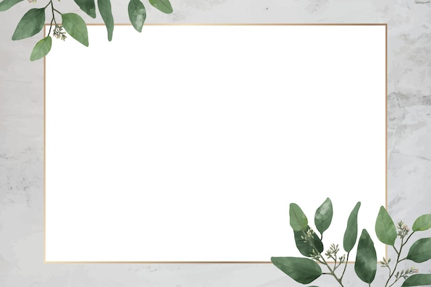 Png minimal botanischer Randrahmen durchsichtiger Hintergrund