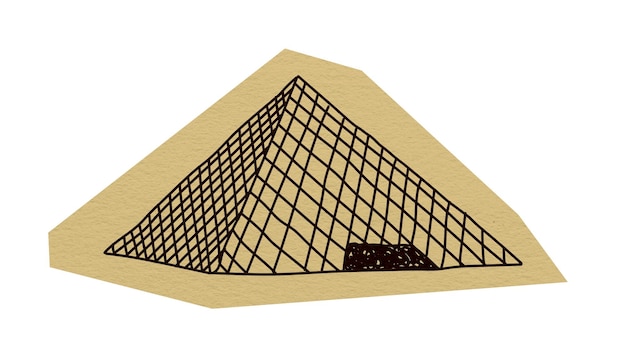 PNG Museo del Louvre de París atracción línea de arte ilustración fondo transparente