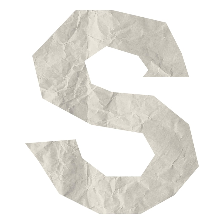 Foto png papel artesanal capital elemento s en un fondo transparente