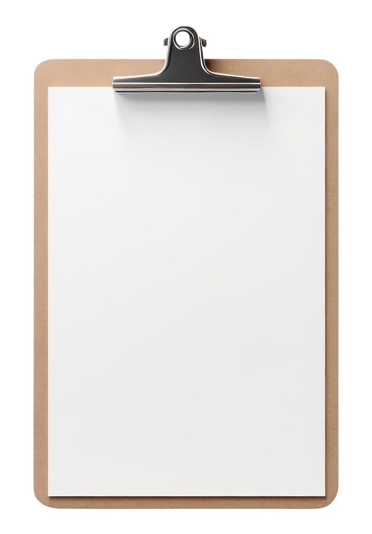 Foto png papel clipboard mockup documento quadro de ausência