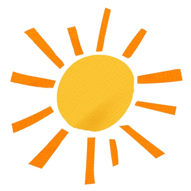PNG-Papier Handwerk Sonne Natur Collage Element durchsichtiger Hintergrund