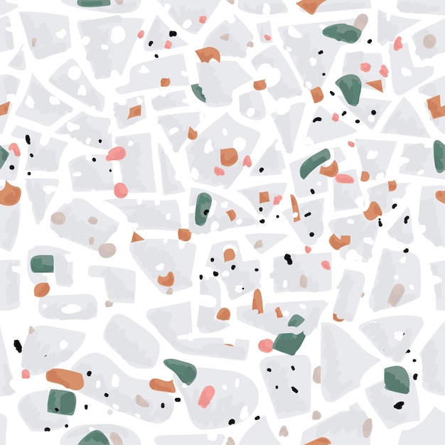 Png-Pastellterrazzo nahtloses Muster durchsichtiger Hintergrund