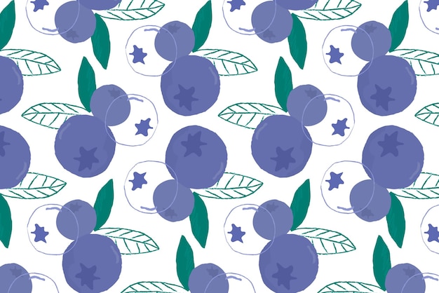 Png patrón de arándano lindo fondo transparente