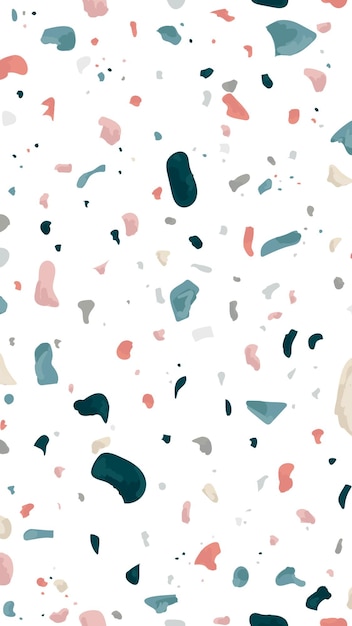 Png patrón de terrazzo colorido fondo transparente