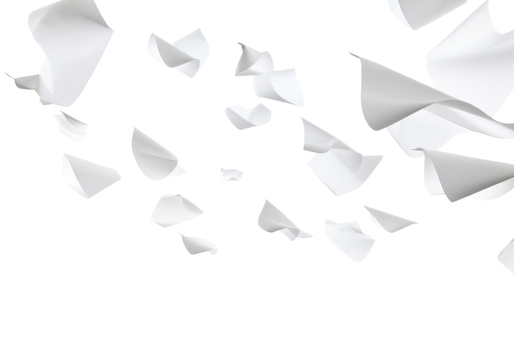 Foto png piezas de papel de fondo blanco de fondo blanco