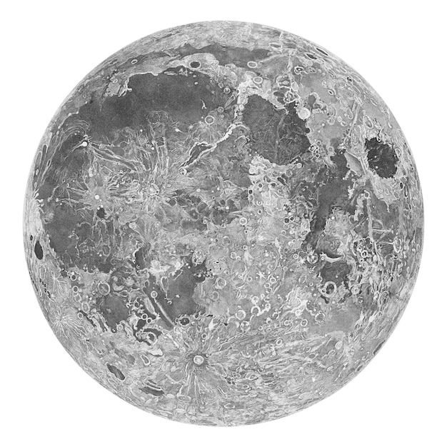 PNG Planisferio lunar Foto de la Luna por John Russell Fondo transparente Remezclado por rawpixel