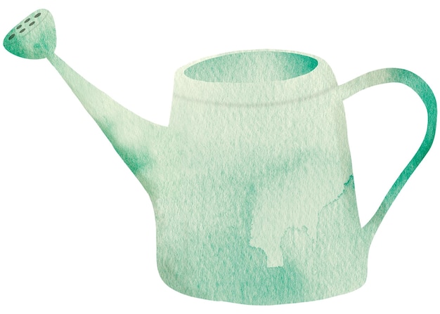Png pode regar em elemento de design de aquarela verde