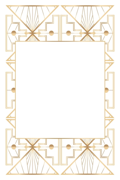 Png-Rahmen Gatsby Art-Deco-Stil auf durchsichtigem Hintergrund