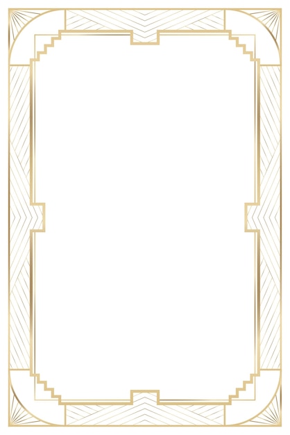 Png-Rahmen Gatsby Art-Deco-Stil auf durchsichtigem Hintergrund
