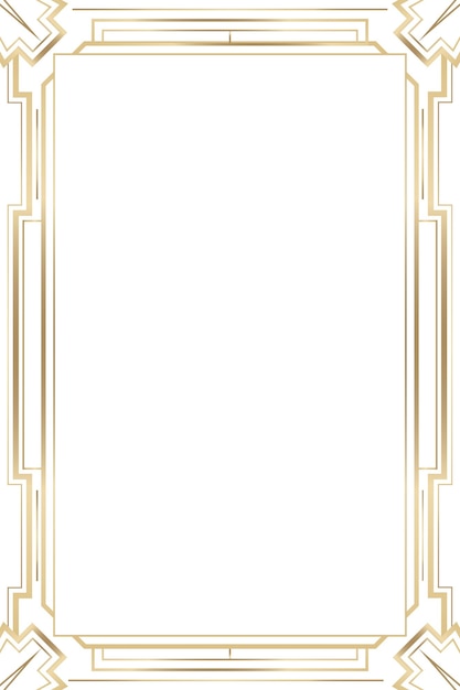 Png-Rahmen Gatsby Art-Deco-Stil auf durchsichtigem Hintergrund