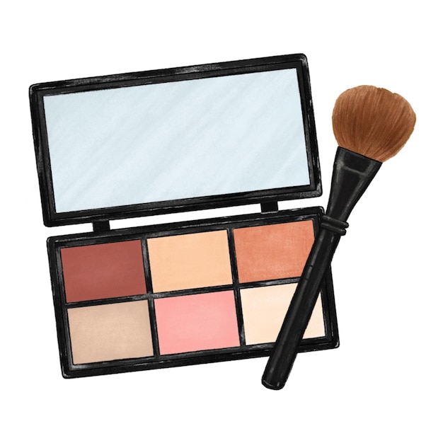 Png-Rötung auf Make-up-Aufkleber mit durchsichtigem Hintergrund